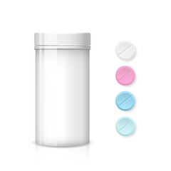 Pill bottle vector design.