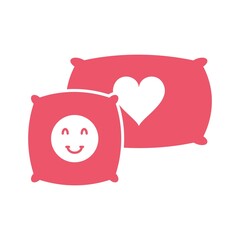 Pillow Flat Icon Color Design Vector Template Illustration
