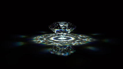 diamond on black background
