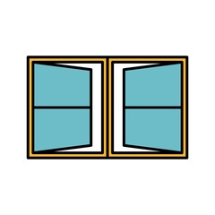 Window Flat Icon Color Design Vector Template Illustration