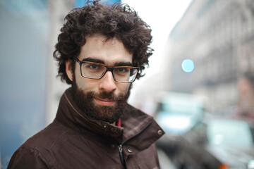 portrait of a man in a street