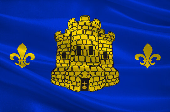 Flag of Lens in Pas-de-Calais of Hauts-de-France is a Region of France