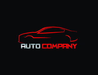 Fototapeta na wymiar Car logo in simple line graphic design template vector