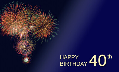 congratulations to the 40th birthday