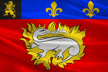 Flag of Le Havre in Seine-Maritime of Normandy is a Region of France