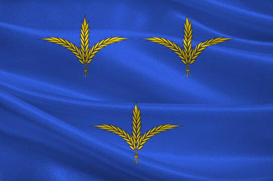 Flag of Brive-la-Gaillarde in Correze of Nouvelle-Aquitaine is the largest administrative region in France