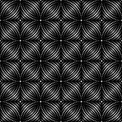 Vector geometric seamless pattern. Modern geometric background. Mesh with circles of dots.