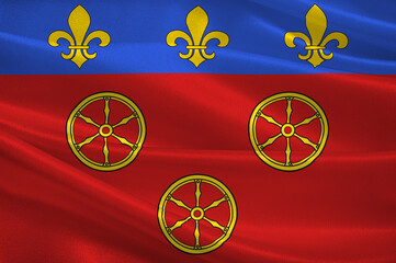 Flag of Rodez in Aveyron of Occitanie is a Region in France