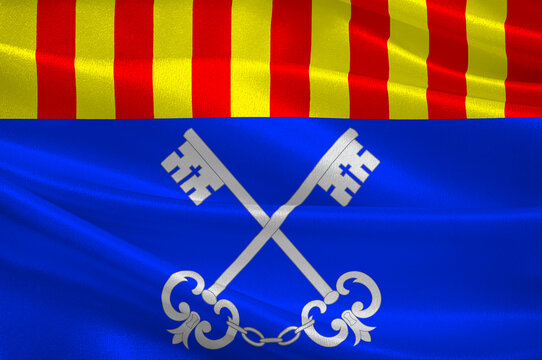 Flag of Ceret in Pyrenees-Orientales of Occitanie is a Region of France