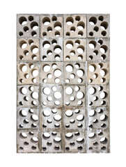 Concrete walls with built-in holes