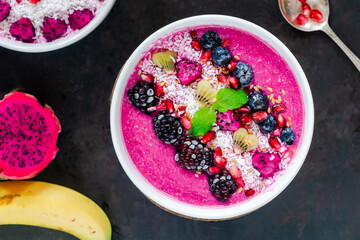 Pink pitaya smoothie
