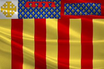 Flag of Aix-en-Provence in Bouches-du-Rhone is a department of France