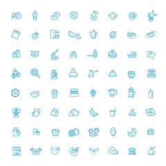 Vector outline breakfast flat icons