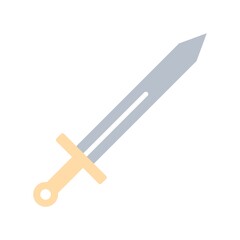 Sword Flat Icon Color Design Vector Template Illustration