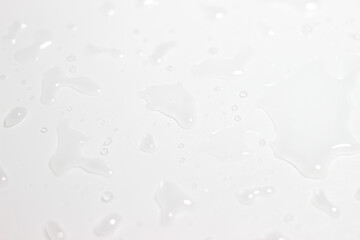 Water spill on white background