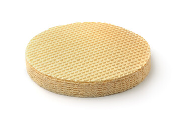 Stack of round wafer cake sheets