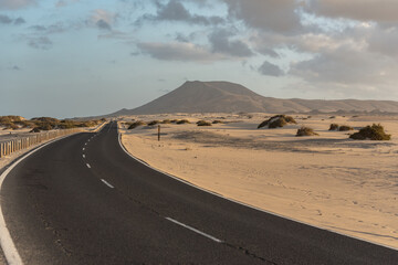 Dunas de Corralejo Natural Park in Fuerteventura, Spain in the fall of 2020