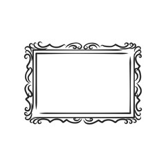 Elegant Ornate frames, picture frame, vector sketch illustration