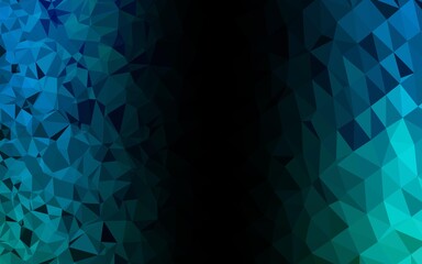Obraz premium Light Blue, Green vector triangle mosaic cover.