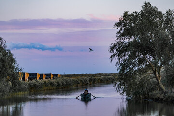 Boat in Danube Delta, Romania