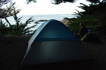 Sunrise along the stunning ocean road around Big Sur on the Californian Highway 1, USA