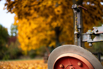 Fall Leaves and Farm Equipment