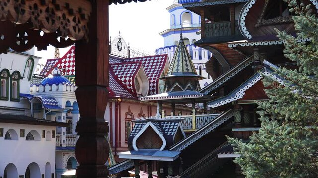 Kremlin in Izmailovo. Moscow. Russia. 4K.
