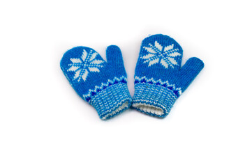 baby mittens isolate cold winter