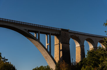 Isernia, Molise, Italy.  Santo Spirito railway bridge. View