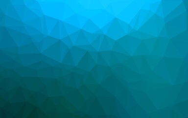 Light BLUE vector shining triangular background.
