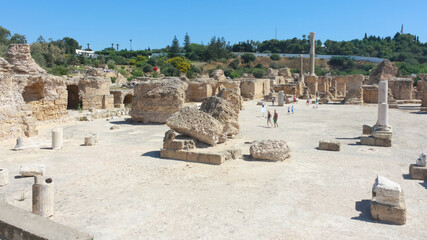 The ruins of the baths of Antonius Pius in Carthage