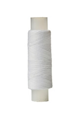 Spool of thread on a white background. Close up