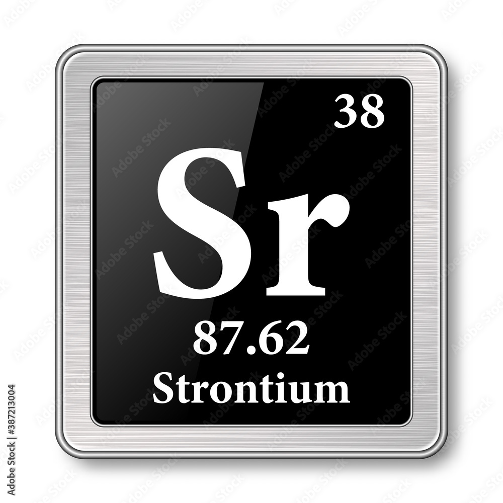 Wall mural The periodic table element Strontium. Vector illustration - Wall murals