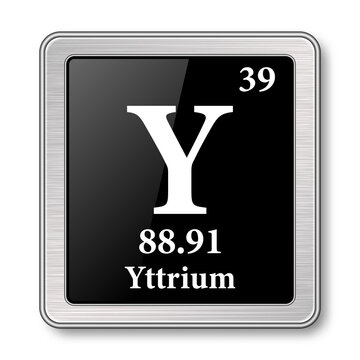 The periodic table element Yttrium. Vector illustration
