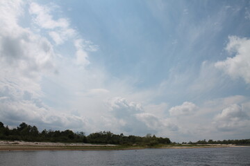 clouds over the river