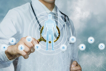 Patient research diagnostic concept.