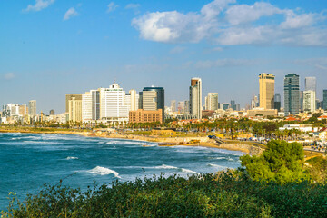 Coastal Aerial Tel Aviv Cityscape, Israel