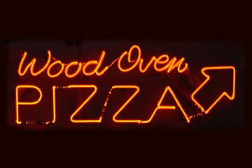Wood Oven Pizza sign