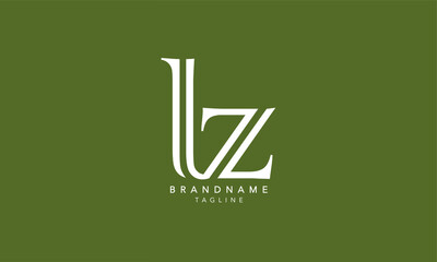 Alphabet letters Initials Monogram logo LZ, ZL, L and Z