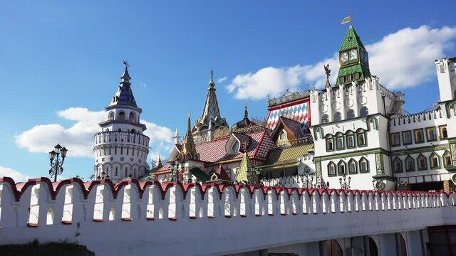 Kremlin in Izmailovo. Moscow. Russia. 4K.