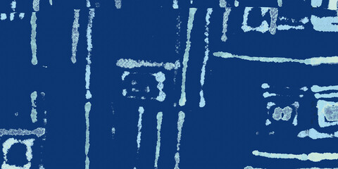 Blue Dirty Paper. White Dirty Art Texture. Dark