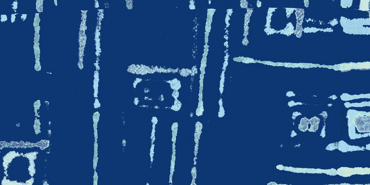 Blue Dirty Paper. White Dirty Art Texture. Dark