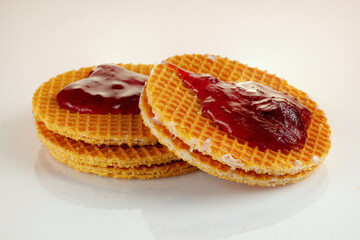 waffles with jam