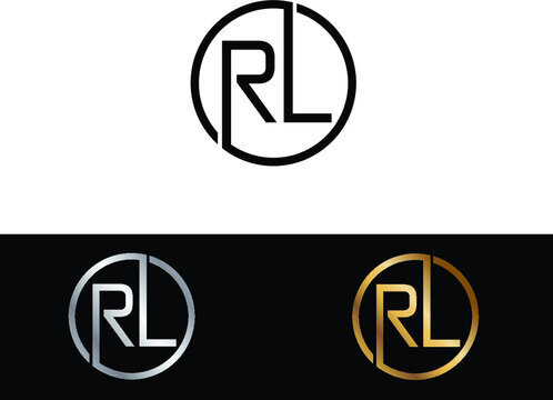 RL circle Shape Letter logo Design.