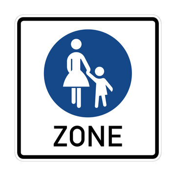Pedestrian zone symbol