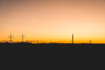 Sonnenaufgang auf dem Feld