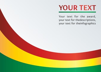 Flag of Bolivia, the template for the award, an official document with a flag and a symbol of The State Of Bolivia