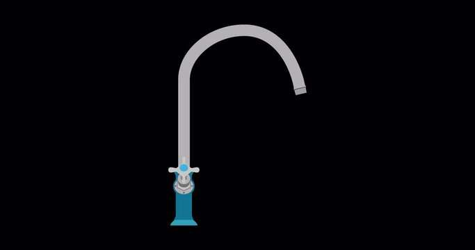 Sink kitchen faucet tap vector water mixer bathroom icon isolated illustration. Equipment hygiene wash plumbing design