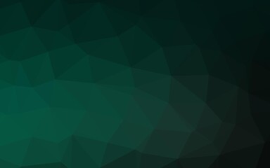 Fototapeta premium Dark Green vector shining triangular background.