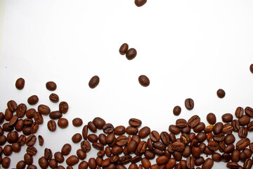 coffee beans on white background